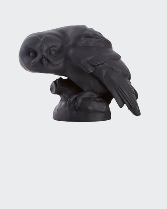 Black Matte Owl Sculpture