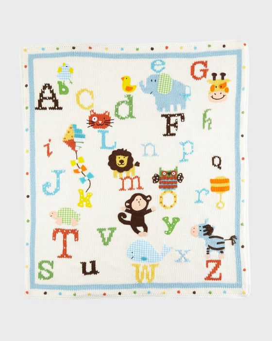 Alphabet Soup Knit Blanket