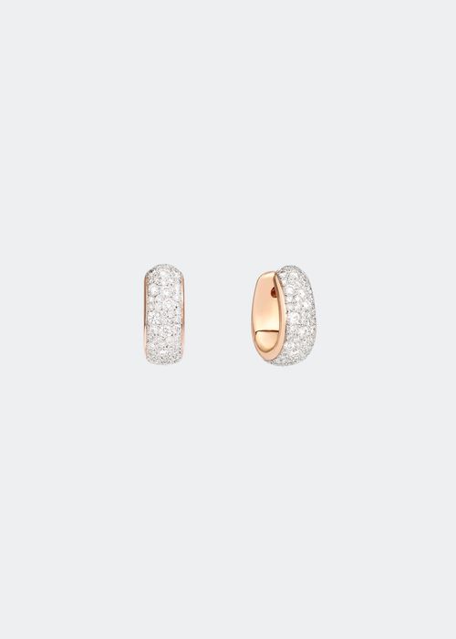 Iconica 18k Rose Gold Diamond Huggie Earrings