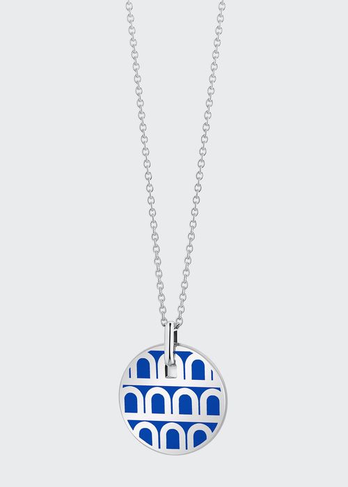 L'Arc de Davidor 18k White Gold Pendant Necklace - Petite Model, Riviera