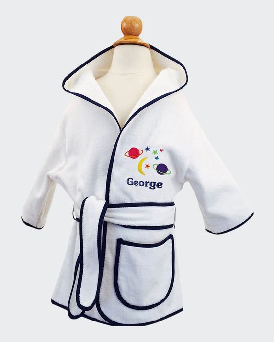 Kid's Terry Planets Hooded Cover-Up Robe, Personalized