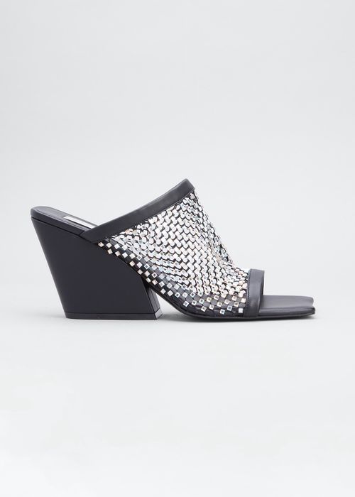 Crystal Mesh Slide Sandals