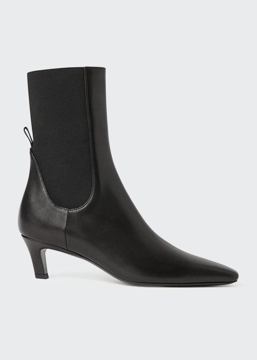 The Mid Heel Calfskin Ankle Boots