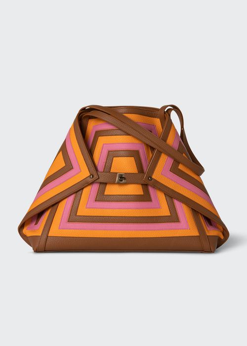 Ai Convertible Infinite Trapezoid Patchwork Tote Bag