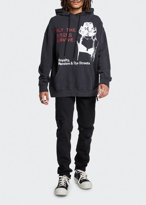 Men's Oversized Quoted Cowgirl Hoodie