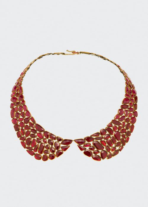 Peter Pan Collar Brilliant Ruby Necklace