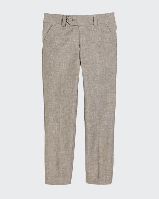 Slim Suit Pants, Light Gray, Size 2-14