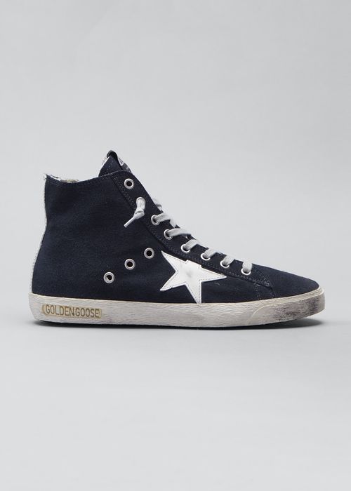 Francy Classic Suede Sneakers with Shiny Leather Star