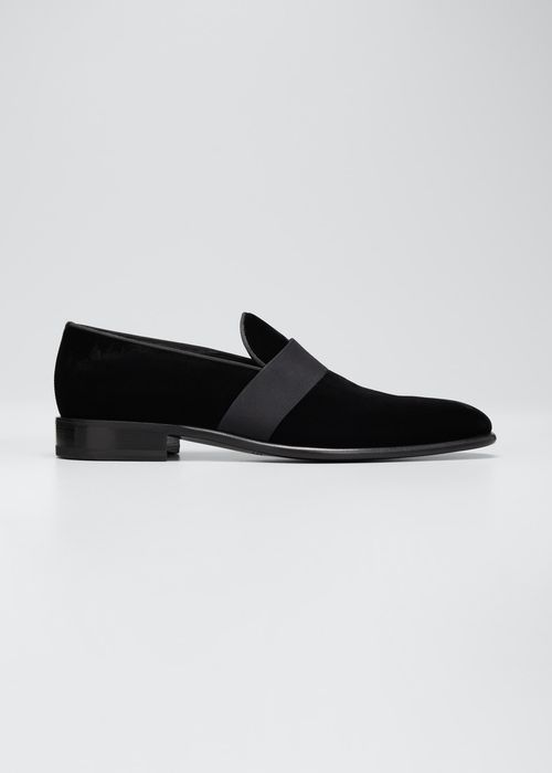 Men's Grosgrain Velvet Formal Loafers