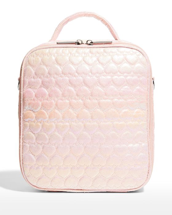 Girl's Heart Quilted Lunchbox