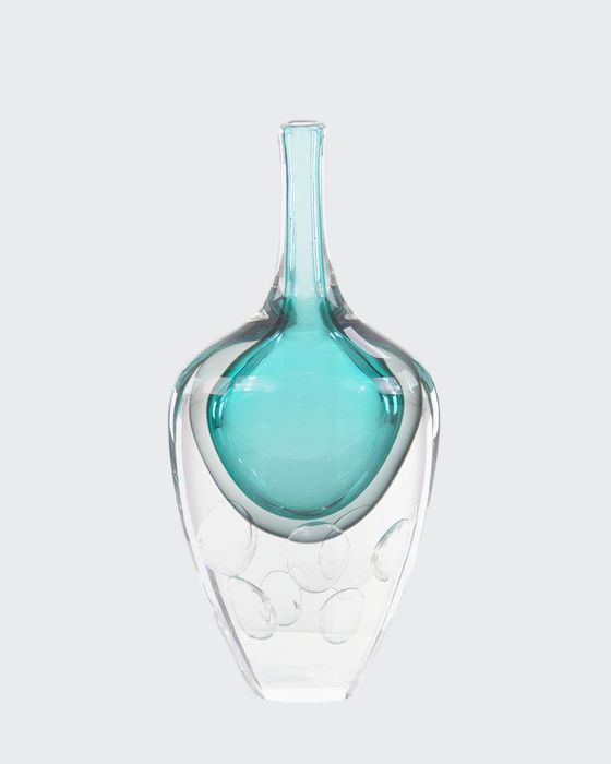 Azure Art Glass Vase