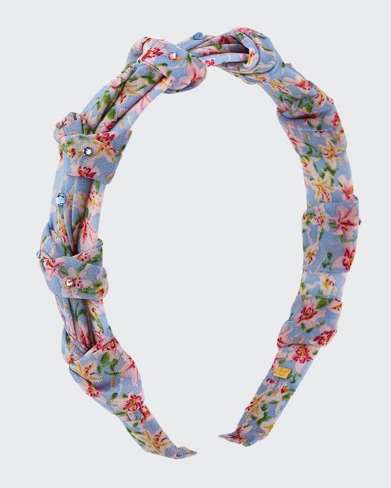 Girl's Ditsy Floral-Print Headband