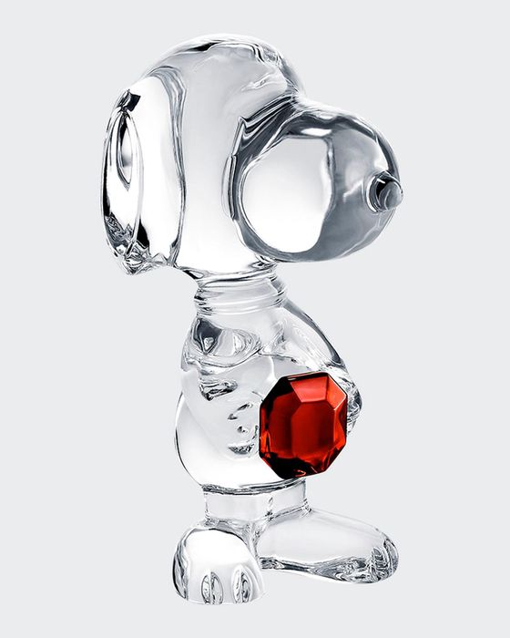 Crystal Snoopy Heart Figurine