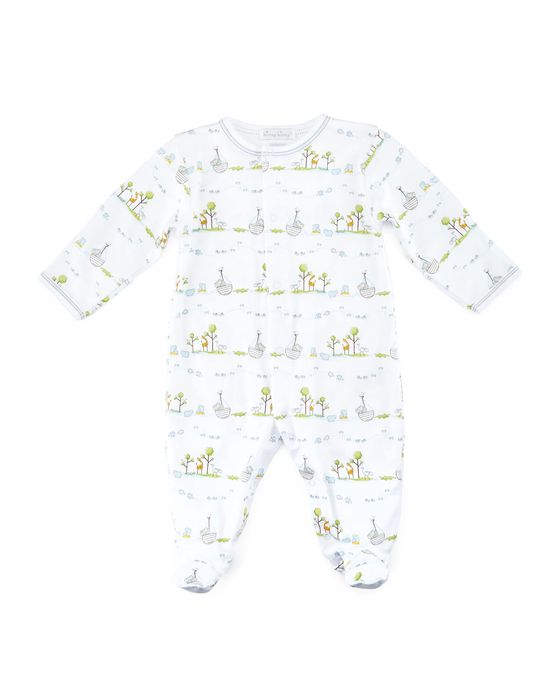 Noah's Ark Printed Footie Pajamas, Size Newborn-9 Months