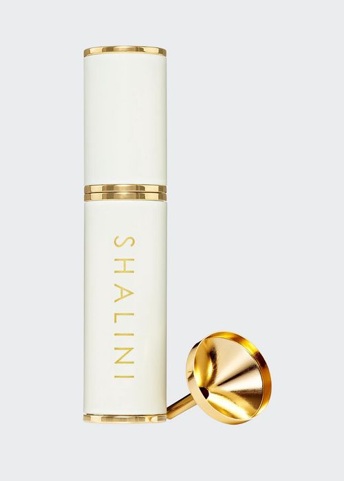 Shalini Parfum White Lacquer and Gold Plated Travel Spray, 0.4 oz./ 12.5 mL