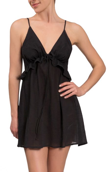 Everyday Ritual Isabelle Tie-Front Cotton Chemise