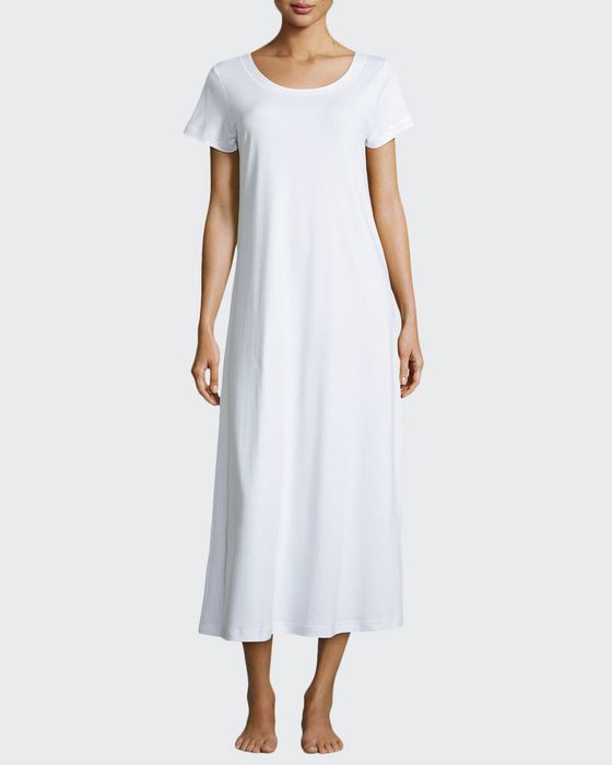 Butterknit Short-Sleeve Long Gown