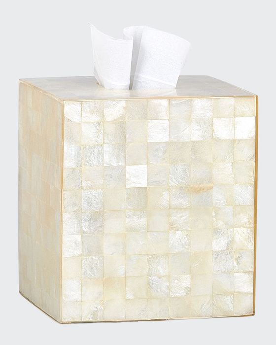 Capiz Ivory Tissue Box Cover