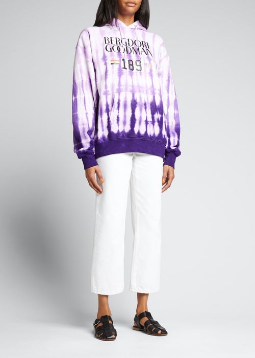 x BG Ayumi Hand-Batik S189 Hooded Sweatshirt, Purple