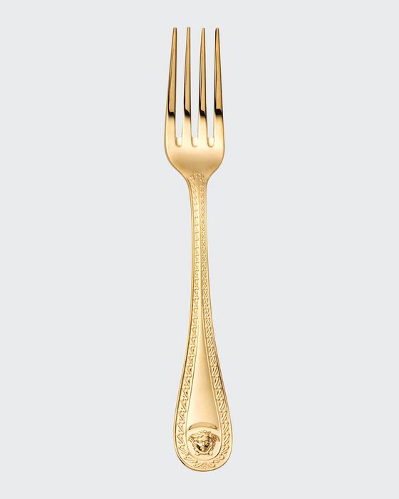 Medusa Gold-Plated Table Fork