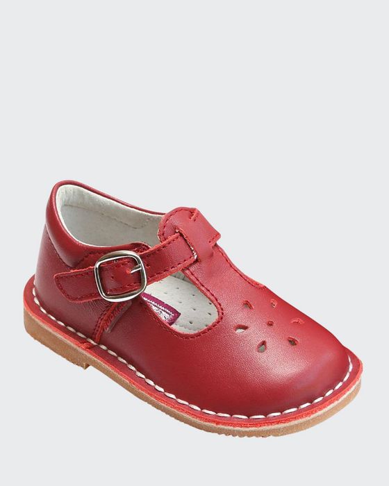 Joy Leather Cutout T-Strap Mary Jane, Baby/Toddler/Kids