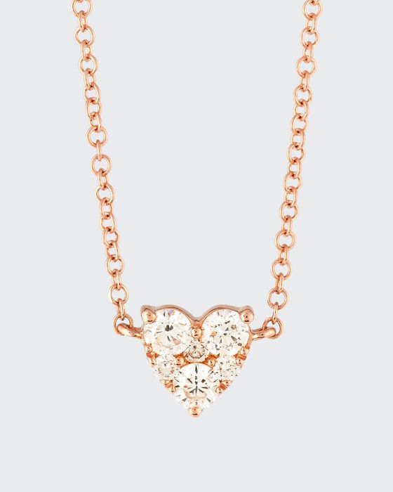 14k Diamond Heart Pendant Necklace