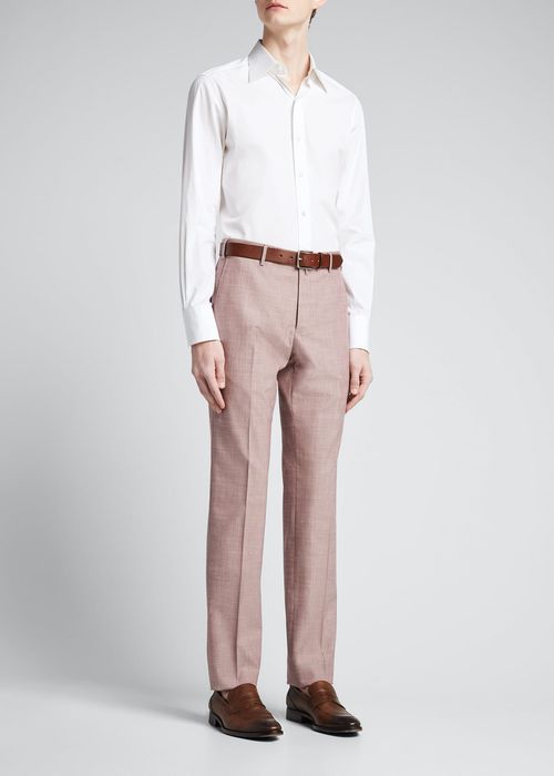 Men's Parker Wool-Blend Stretch Trousers