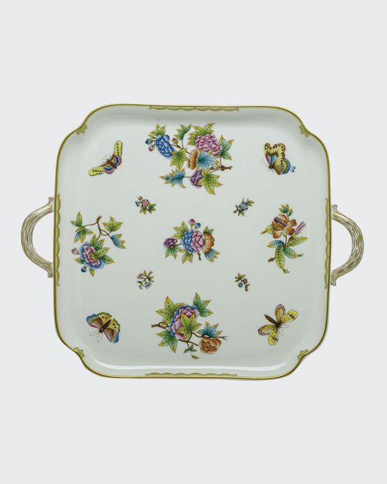 Queen Victoria Square Tray with Handles