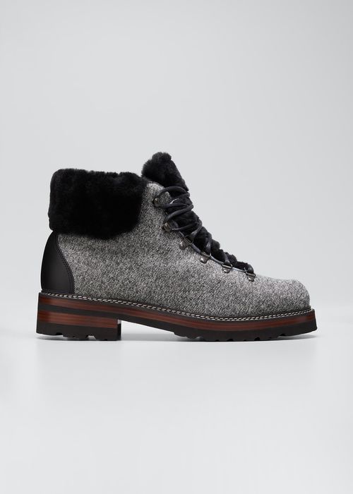 Men's Shearling-Lined Hiking Boots