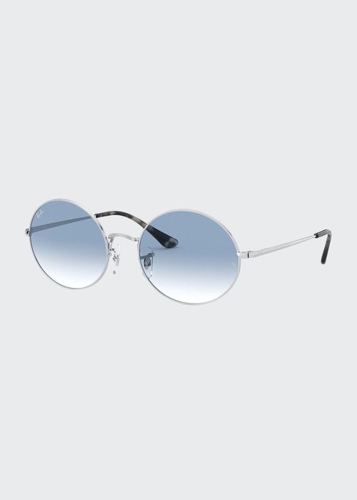 Round Gradient Metal Sunglasses