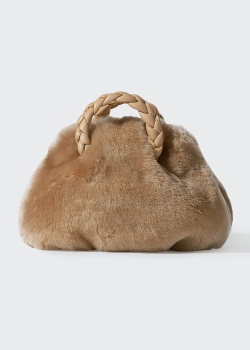 Bombon Shearling Top Handle Bag