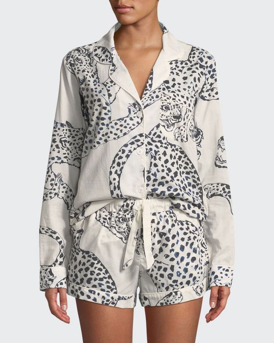 Leopard Print Classic Short Pajama Set