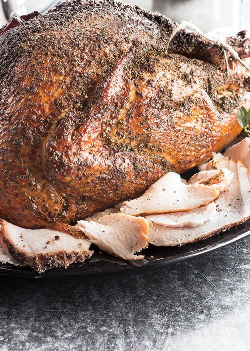 Hickory Smoked Turkey with Cracked Black Pepper, Serves 8-12