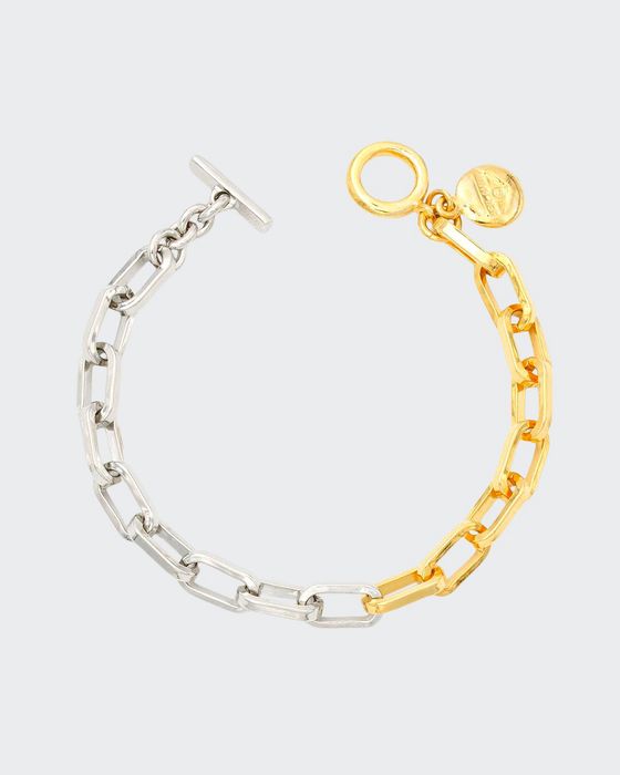 Two-Tone Link Bracelet, Gold/Silver