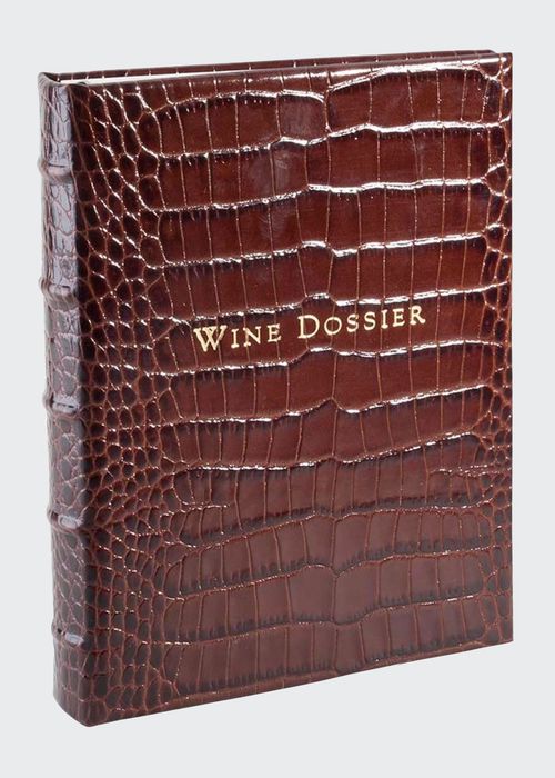 Wine Tabbed Leather Dossier