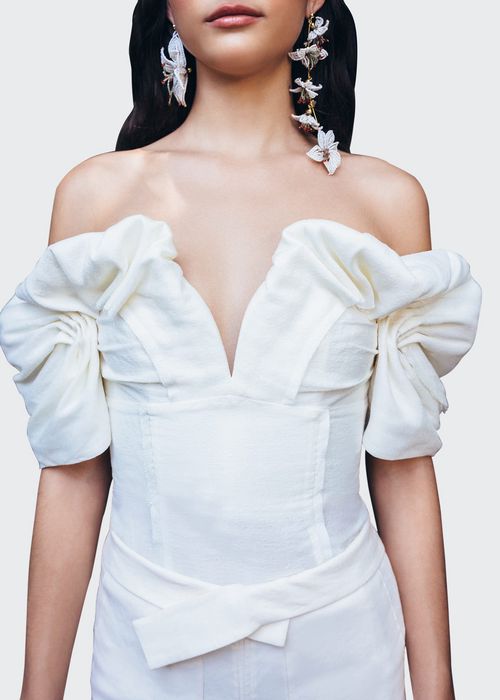 Abby Off-the-Shoulder Bustier Top