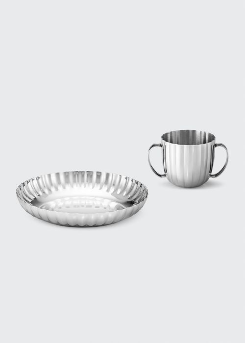Bernadotte Child Stainless Steel Deep Plate and Cup Set