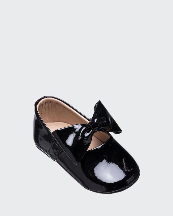 Leather Ballet Flat w/ Bow, Baby