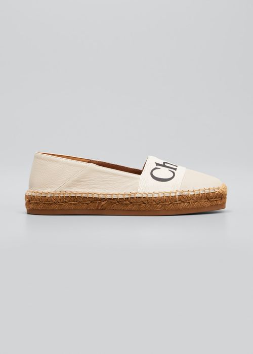 Woody Leather Logo Loafer Espadrilles
