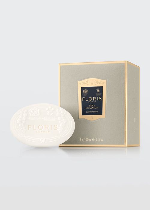 Rose Geranium Luxury Soap, 3 x 3.5 oz.