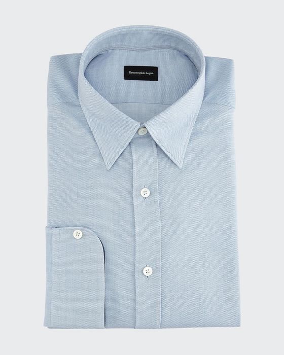 Men's Woven Cotton Regular-Fit Dress Shirt