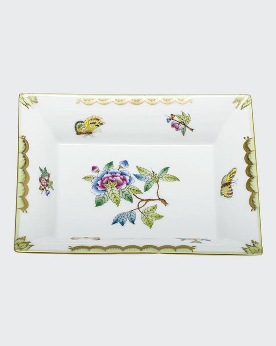 Queen Victoria Green Jewelry Tray