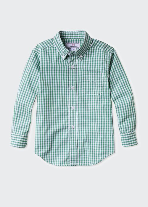 Boy's Owen Button-Down Plaid Shirt, Size 2-14