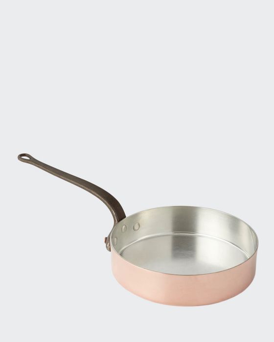 Solid Copper Saute Pan with Silver Lining