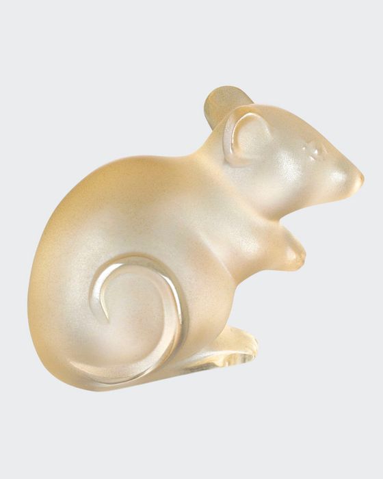 Gold Luster Mouse Figurine