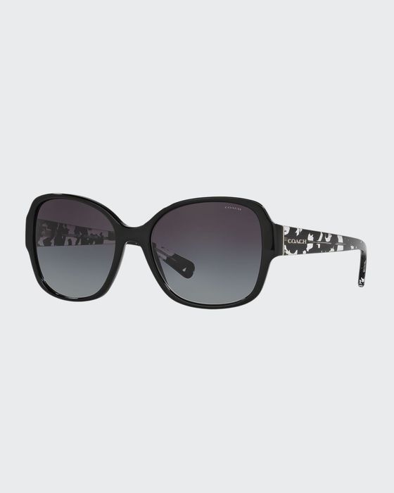 Butterfly Sunglasses w/ Speckled Transparent Arms