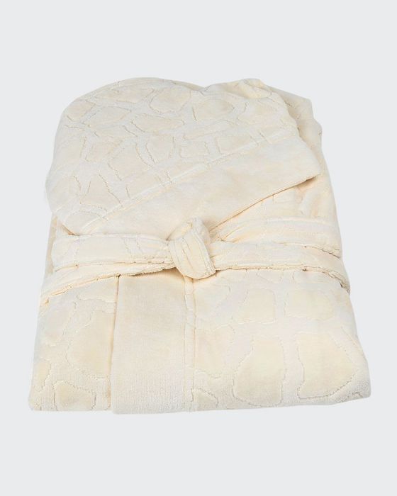 Jerapah Italian Hooded Bathrobe, Ivory