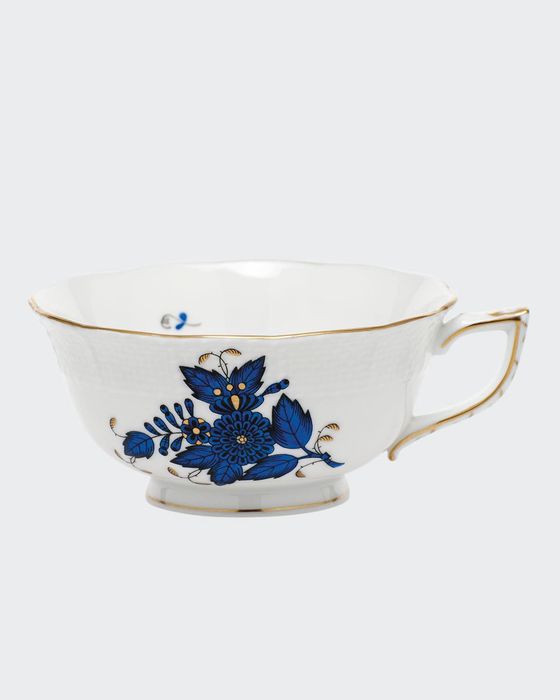 Chinese Bouquet Black Sapphire Teacup