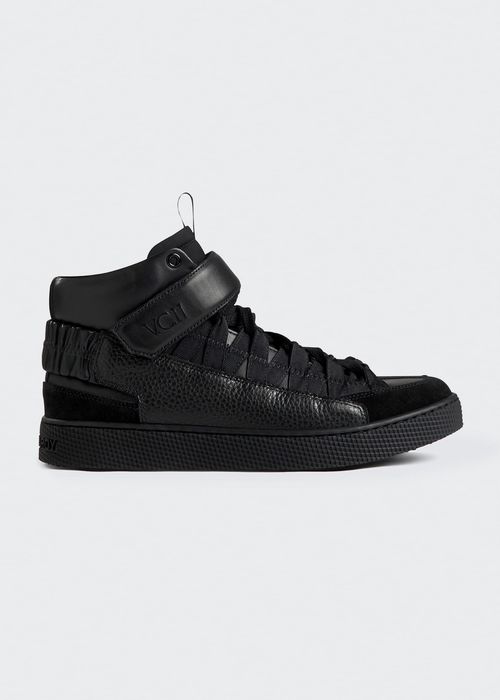 x Victor Cruz Mixed Leather High-Top Sneakers