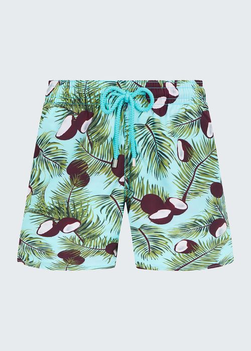 Boy's Jim Jim Tropical Palm Tree Swim Trunks, Size 2-14